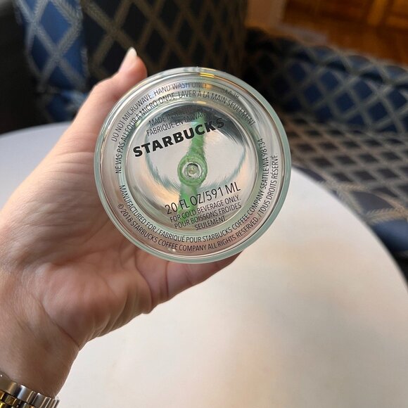 Starbucks Venti Double Walled Glass Tumbler 20oz Travel Mug Cup - Picture 8 of 13